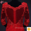 Alibaba Wholesale Red Lace Applique 100% Cotton African Design Dresses